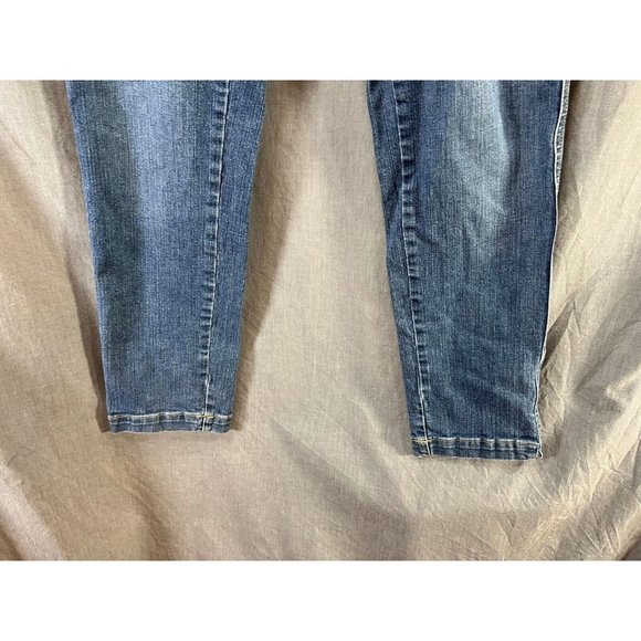 White House Black Market Blanc Pants Womens 4 Blue Denim Pocketed Zip 30x27 - Picture 3 of 10